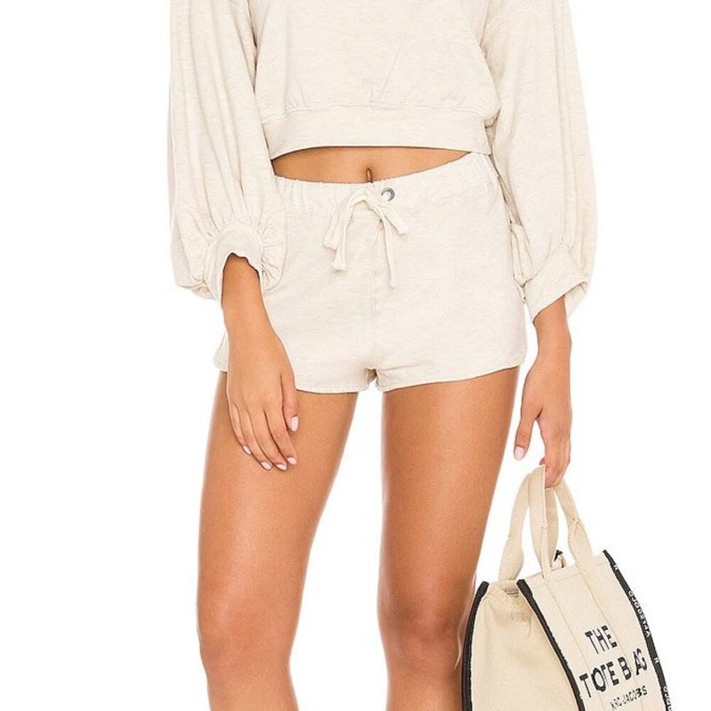 Free People Spring Forward Sweat Short High Rise in Oatmeal Heather FP Movement
